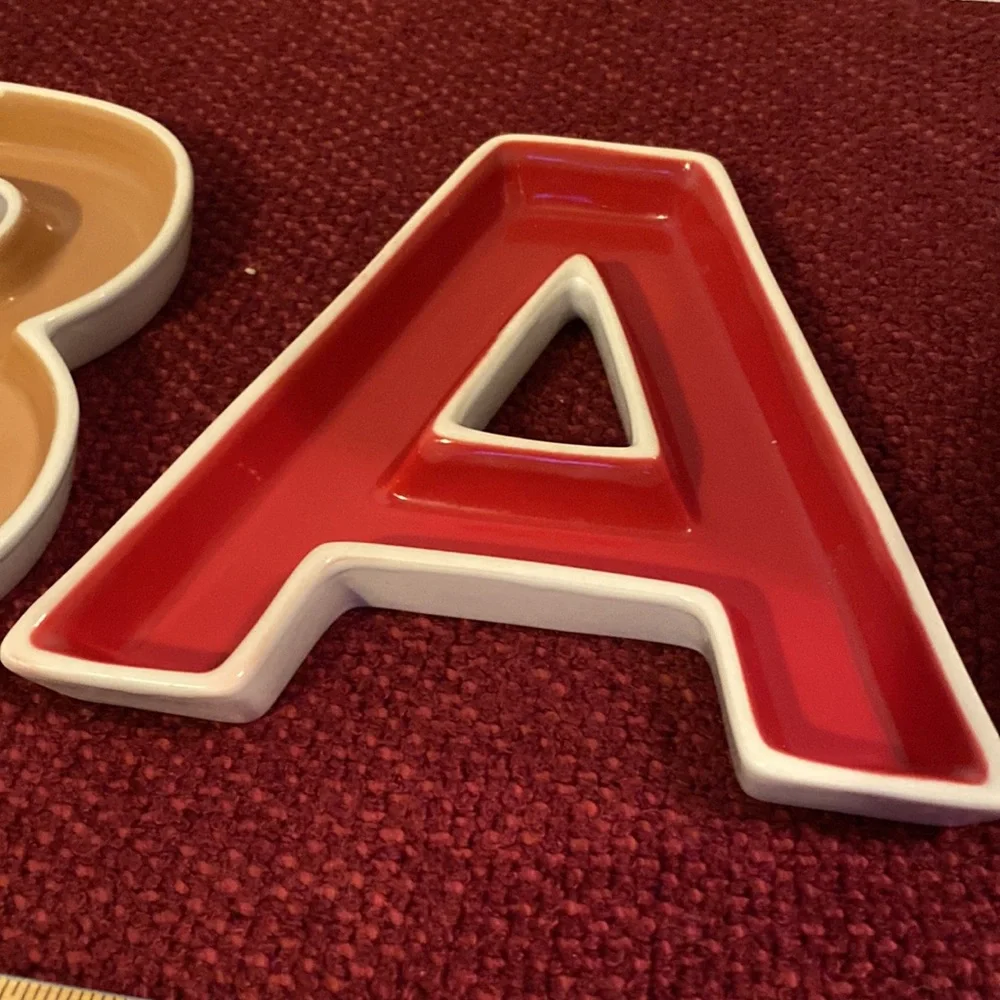 Crate & Barrel BAR Letter Appetizer Dishes